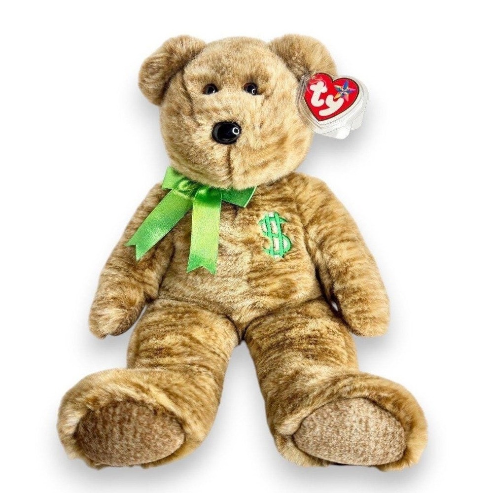 Billionaire the Bear Buddy | Fortune Friend | Mint Heart Tag TY Beanie Buddy